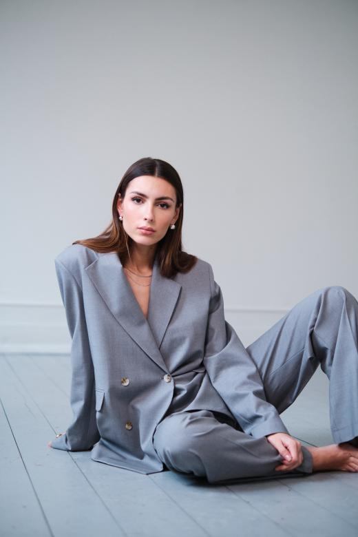 Blazer Grey Melange LOULOU STUDIO
